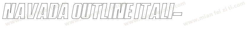 Navada Outline Itali字体转换